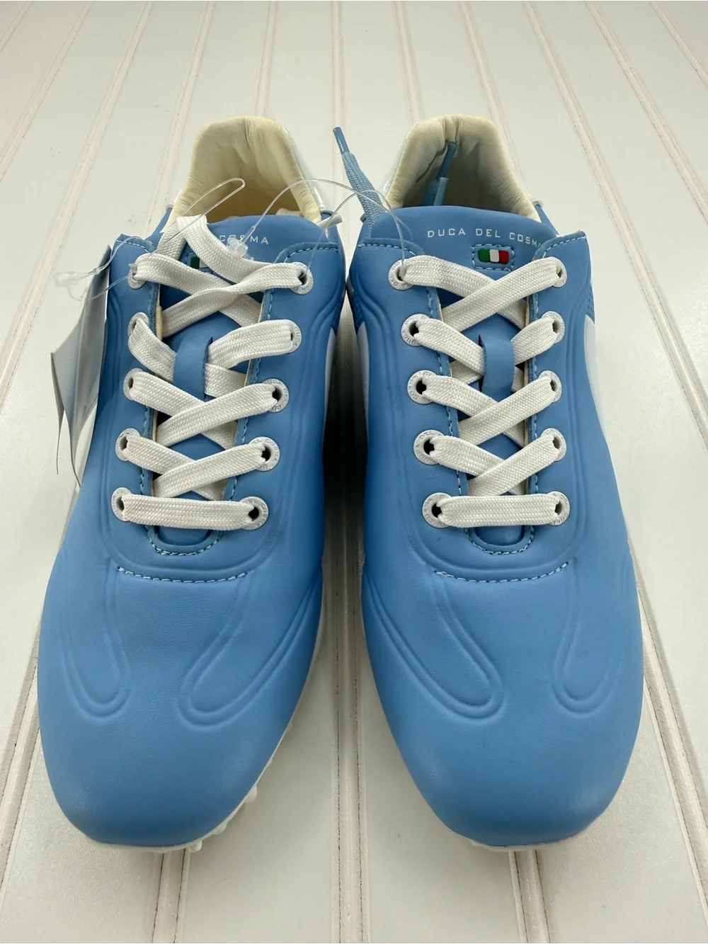 NWT DUCA DEL COSMA Queenscup Women's Spikeless Golf Shoes Baby Blue White Size 7 - Picture 5 of 15